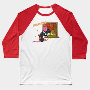 November Rat Baseball T-Shirt